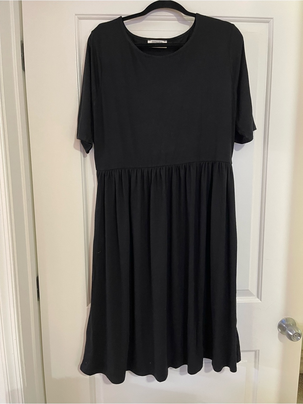 Zenana Women’s Short-Sleeve Gathered Waist Dress - Size 2X